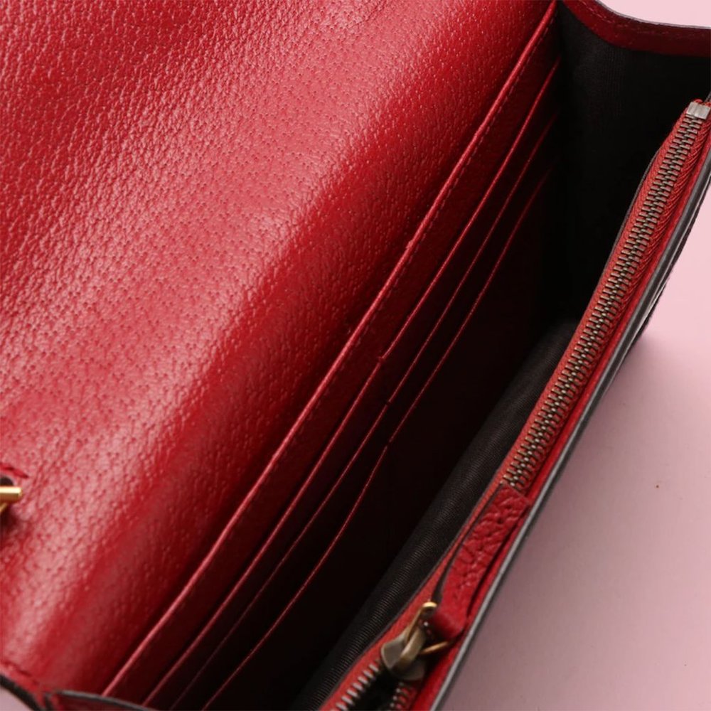 Gucci Queen Margaret GG Chain Wallet Mini in Coated Canvas - Picture 3 of 5